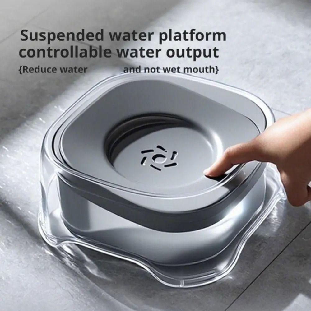 Large Capacity 2000ml Pet Floating Bowl Floating Filter Dry-Chin Technology Pet Water Feeder Detachable Transparent Design