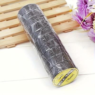 10pcs High-Temp Resistant Black Rubber Electrical Tape - Durable, Flexible Insulating Adhesive for Industrial, Home & Mechanical Use