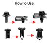 35PCS Universal Engine Under Cover Splash Shield Guard Body Bolts Kit, Bumper Fender Liner Push Retainer Fastener Rivet Clips, Compatible with Most