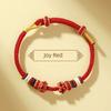 Hand-Woven Peach Blossom Carrying Strap Wearable Gold Lucky Beads Braided Rope Semi-Finished DIY Lucky Red Rope Bracelet for Women