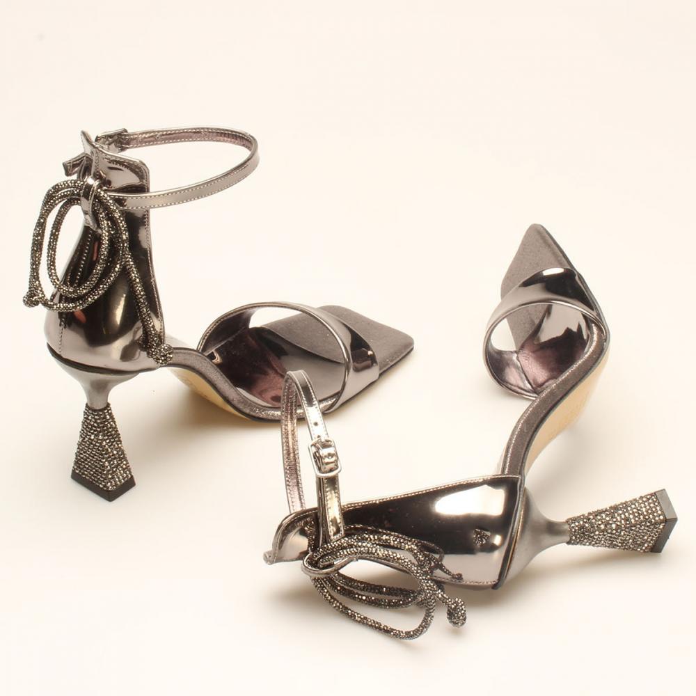 Platinum Mirror Stone Women's Classic Heeled Shoes