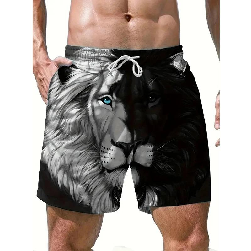Pantaloni da Spiaggia Estivi da Uomo Stampati in 3D Moda Versatili Tendenza Traspiranti Casual Stile Vacanza