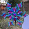 Removable Butterfly Wind Spinner Iron Art Wind Collectors Rotator Gardening Plug Pinwheel  Lawn