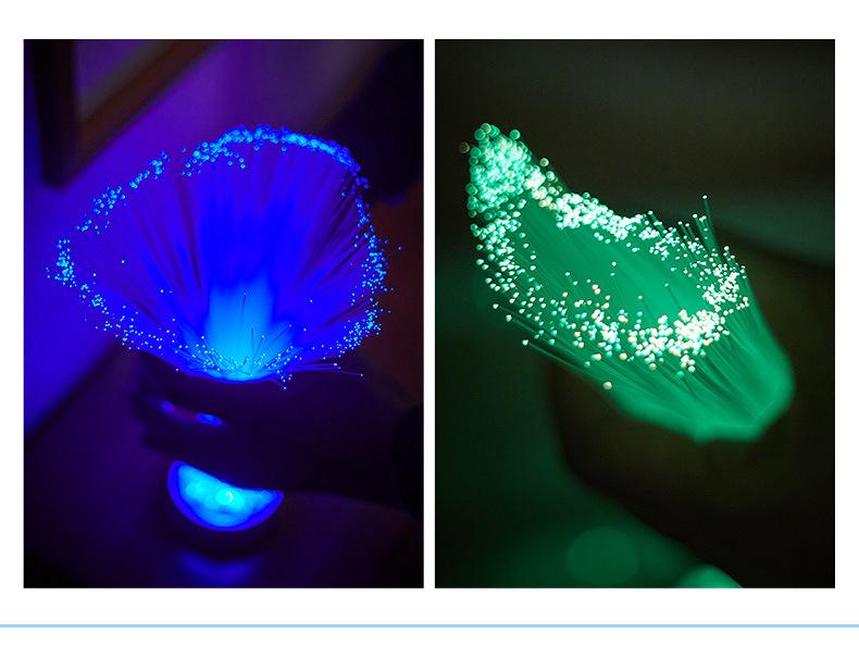 Colorful Fiber Optic Starry Night Bedside Lamp for Bedroom Ambiance