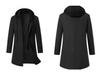 2024 Fall/Winter Hooded Faux Two-Piece Mid-Length Woolen Coat - Thick and Warm