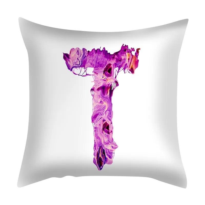Colorful Creative Letter Decorative Pillowcase Living Room Office Home Pillowcase Car Ornaments