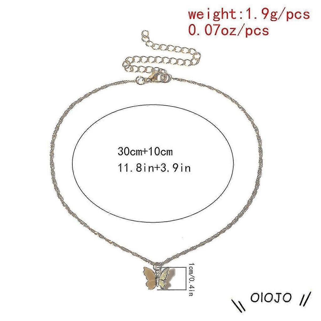 Koreanische Schmetterlingskette Armband Ohrringe Choker Schmuckzubehör