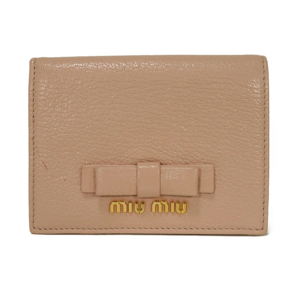 

Used Madras Ribbon Compact Wallet 12166 5MV204 3R7 F0615 7941 Pastel Pink Logo Metal Orchid Pink Women s from Japan
