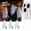 Halloween Hanging and Set - 3 with 40 Stickers and Button Light for Outdoor Porch Tree Decor