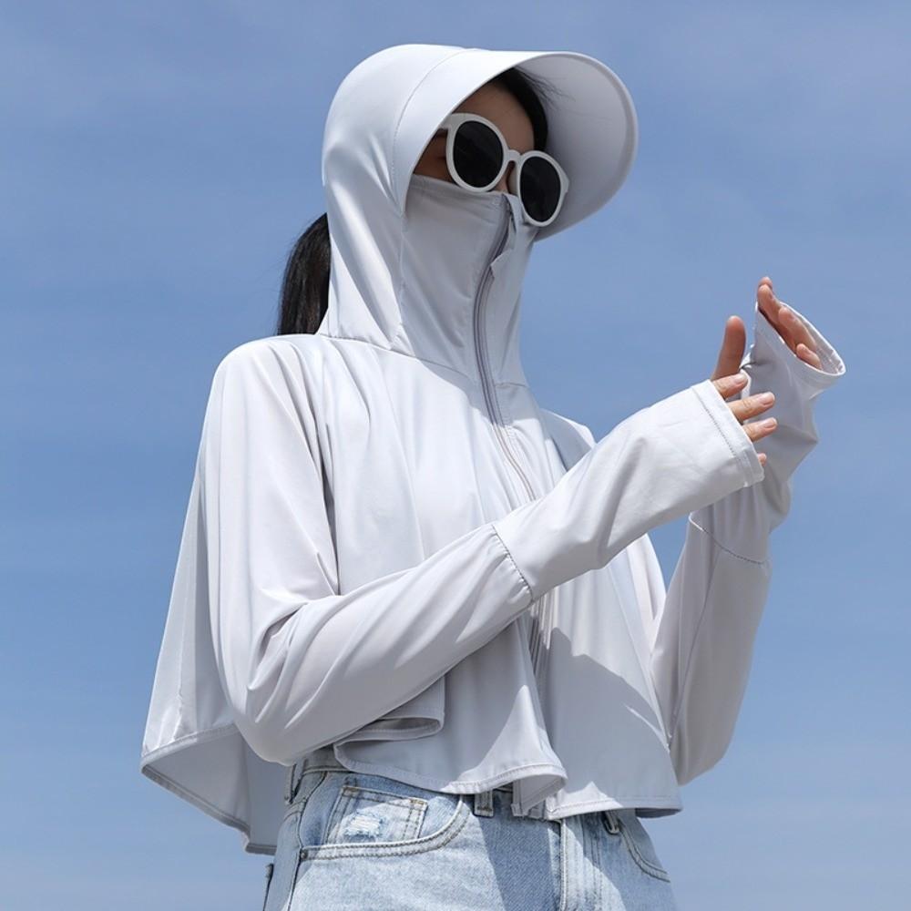 Long Sleeve Ice Silk Sun Shirt UV Protection Summer Jackets Sun Protection Clothing  for Cycling