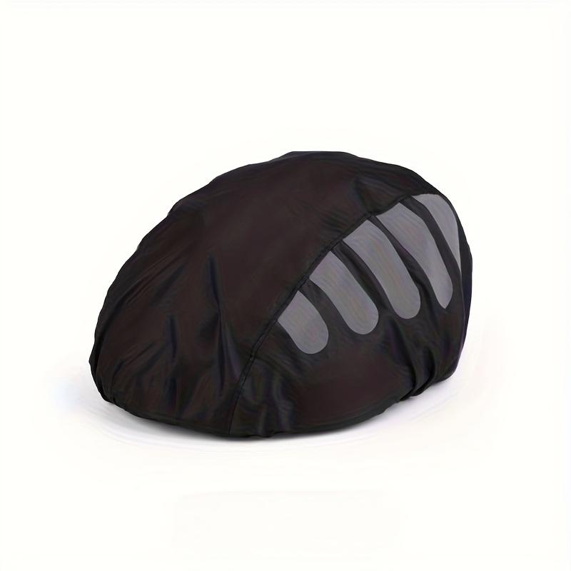 

1 шт. Чехол для шлема велосипедиста от дождя со светоотражающей полосой, водонепроницаемый ветрозащитный чехол для шлема велосипедиста, высокая видимость, снаряжение для езды на велосипеде чёрный