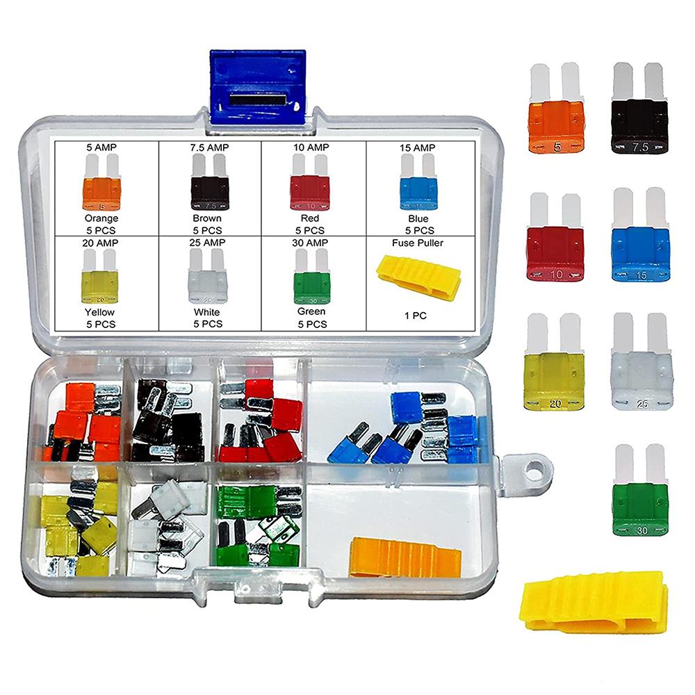 Micro2 fuse combination kit 35PCS upgraded car fuse combination (5-30A) with puller tool car ship truck SUV RV fuse replacement Fuse Holders1