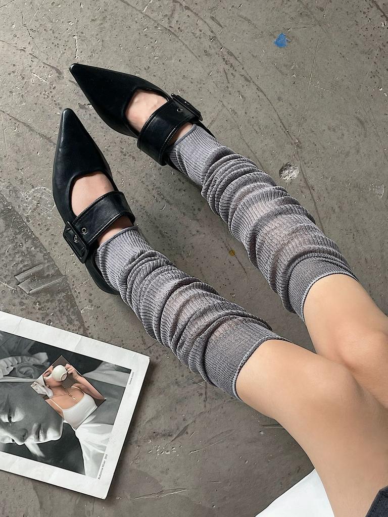 Summer Thin Socks Y2K Girls Sweet Lolita Long Socks Stocking Korea Style Ruffles Knee Socks Stockings Ballet Long Stockings