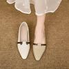 Fashion 2025 Women's Pointed Toe Slip-Ons |     Chunky Low Heel Flats |     Soft Leather Loafers |     Comfortable Work Pumps