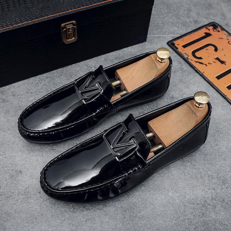 

Обувь Doudou мужская яркая кожаная мягкая подошва дышащая 2025 осень бизнес повседневная кожаная обувь мягкая подошва модные лакированные туфли автобус 39