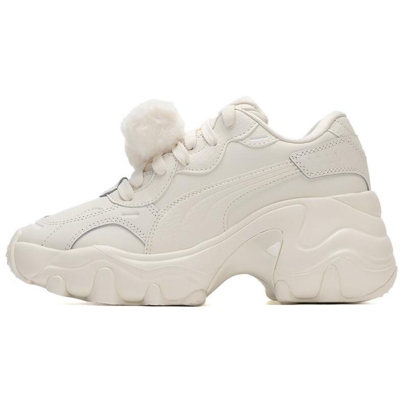 Puma Pulsar Wedge Furry - Warm White Women Sneakers Cream 400977-01
