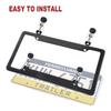 Carbon Fiber License Plate Frame Car License Plate Frame for Front & Rear 4 Hole License Plate Cover