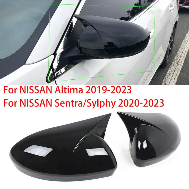 For NISSAN Altima - Sentra/Sylphy - Mirror Cover Rearview Side Mirror Cover Wing Cap Exterior Rear View Trim