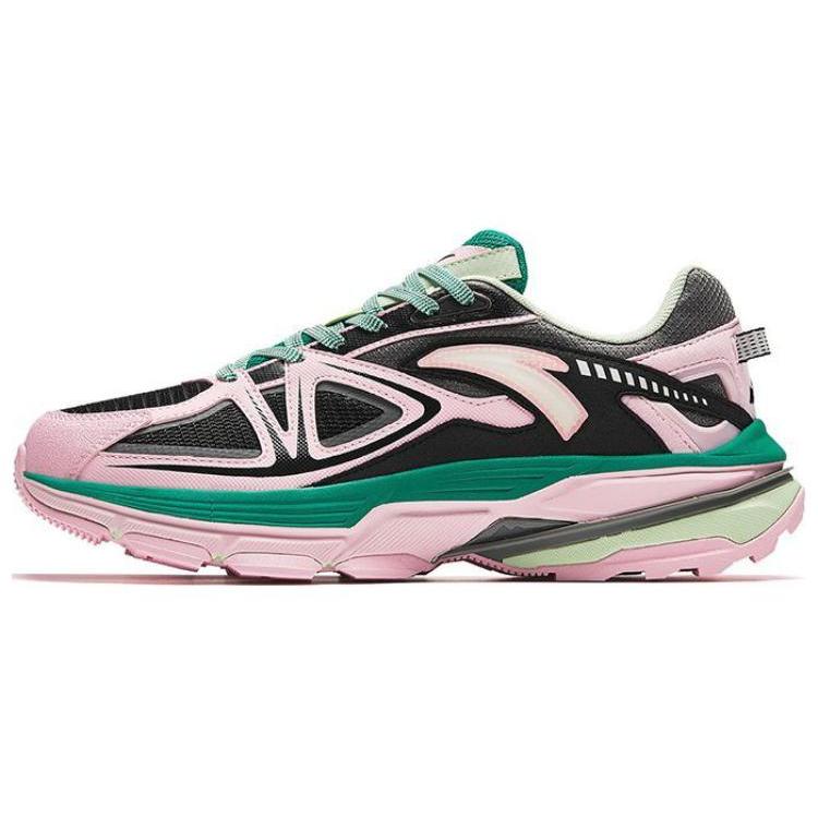 New Anta Walker Durable Breathable Low Top Running Shoes Women's Black Pink 122418890-5