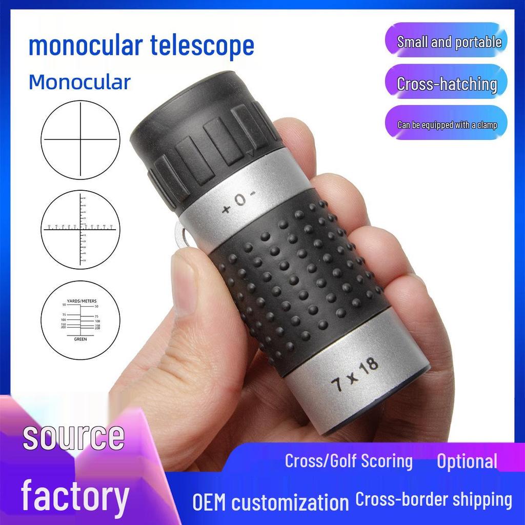 7x18 Crosshair Reticle HD Golf Rangefinder Monocular Telescope