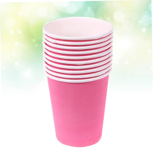 OHPHCALL 100pcs Disposable Drink Cups, Party Cups, Plastic Cups, DIY Paper Cups, Colored Paper Cups, Disposable Paper Cups, Blank Mugs, Disposable Cup