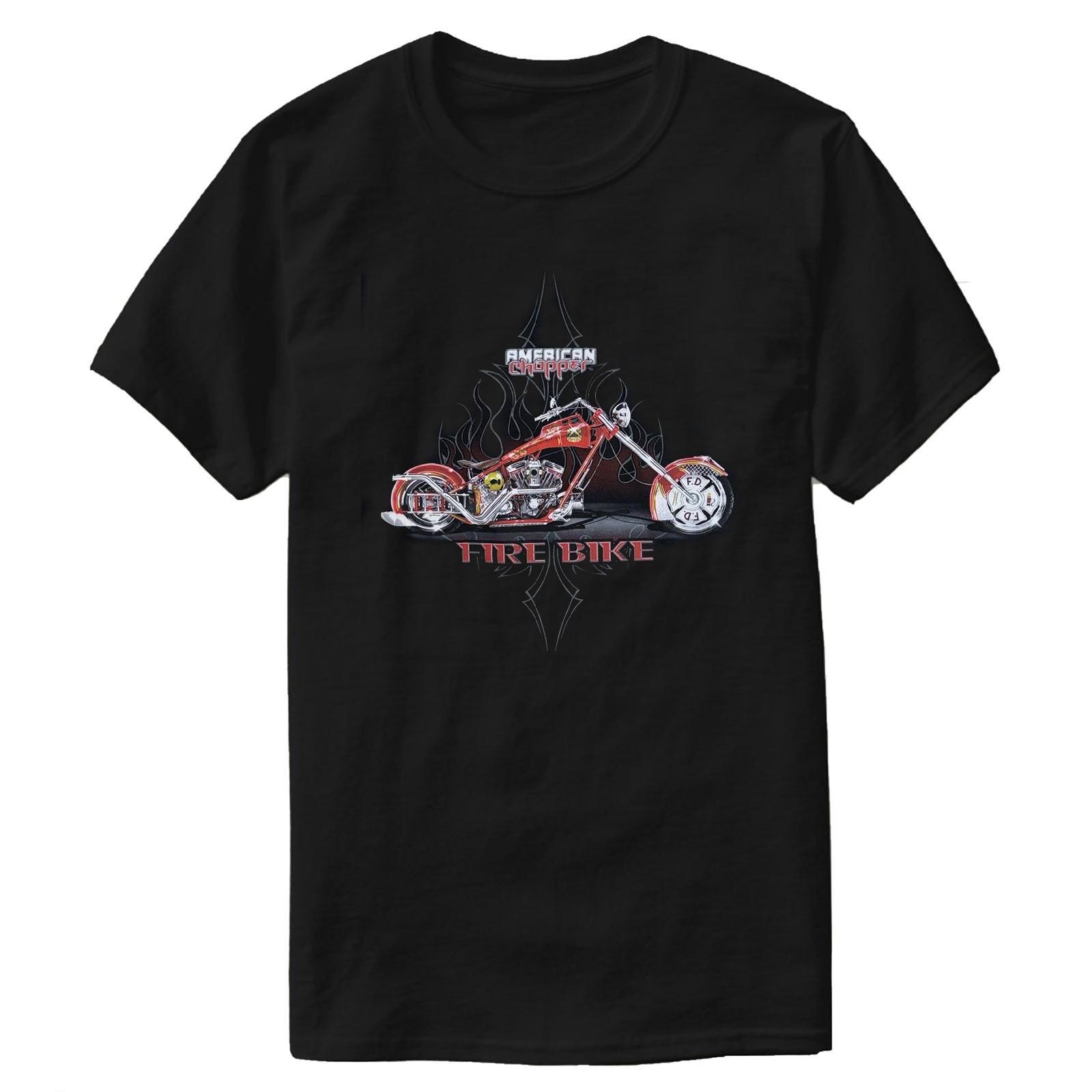 

Vintage American Motorcycle Fire Dept Bike Chopper T-Shirt 100% Cotton O-Neck Short Sleeve Summer Casual Mens T-shirt Streetw... 5XL різнокольоровий
