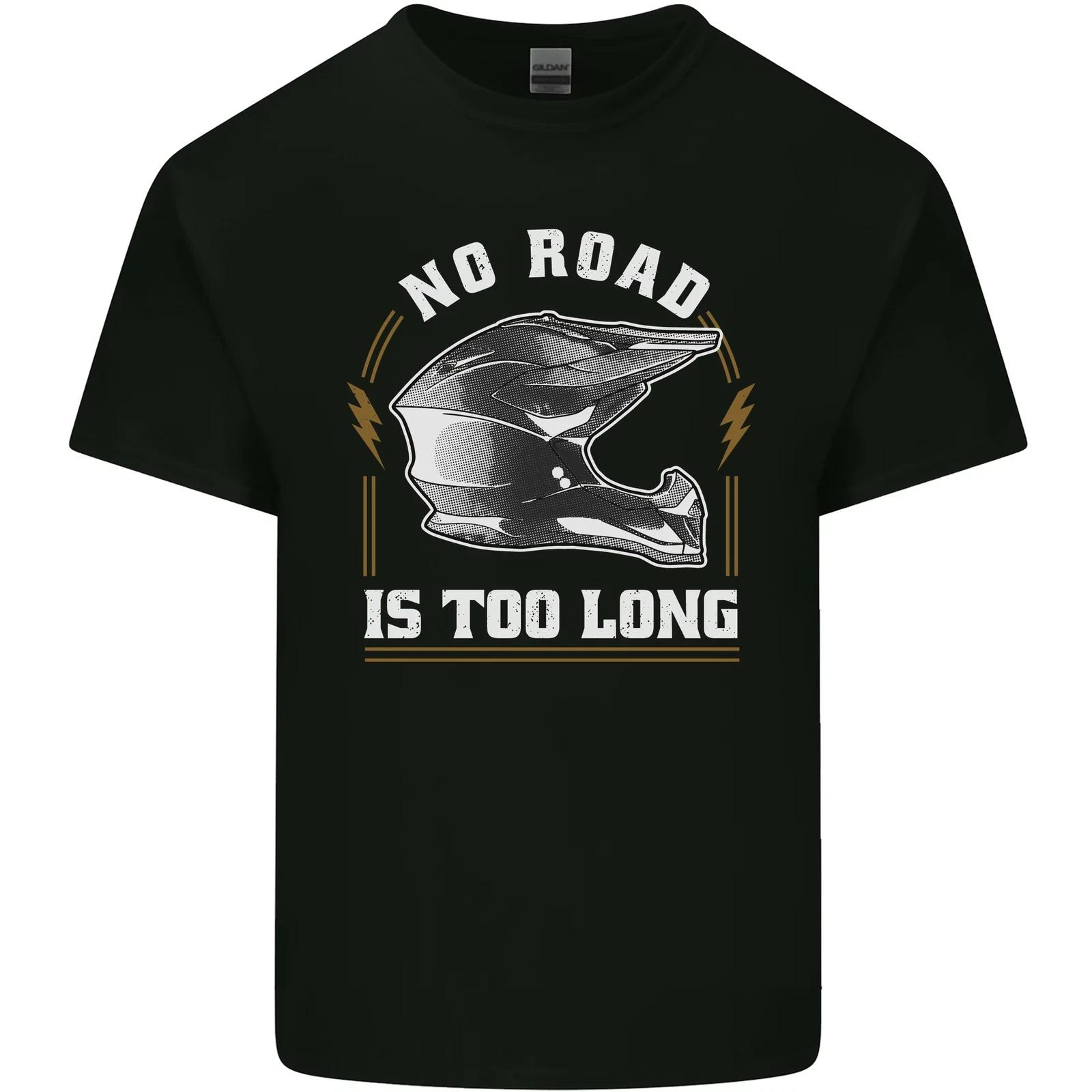 No Road Too Long Motocross MotoX Dirt Bike Kids T-Shirt Childrens 2XL