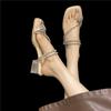 2024 Summer Gladiator Women Sandals Fashion Elegant Clip Toe Thick Heel Shoes Ladies Casaul Vacation Beach Sandalias