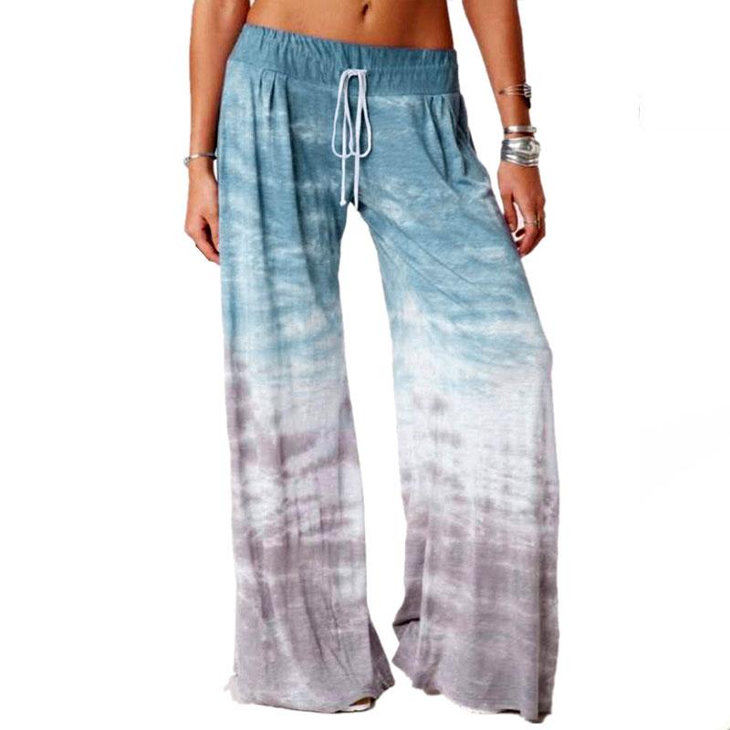 Women's Pants Loose Casual Comfortable Gradient Color Printing Yoga Wide Leg Pant Sports Pants