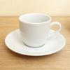 Hotel-style Coffee Cup and Saucer Set (5 Pieces), Basic White, Mino Ware, for Commercial Use