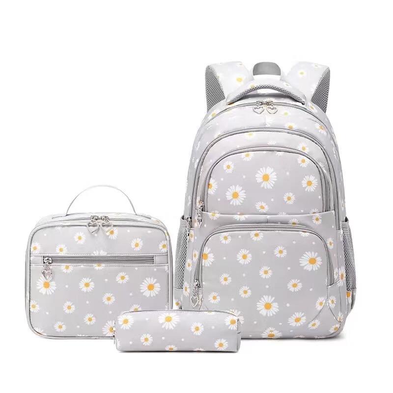 Li Shen Student Backpack with Floral Print