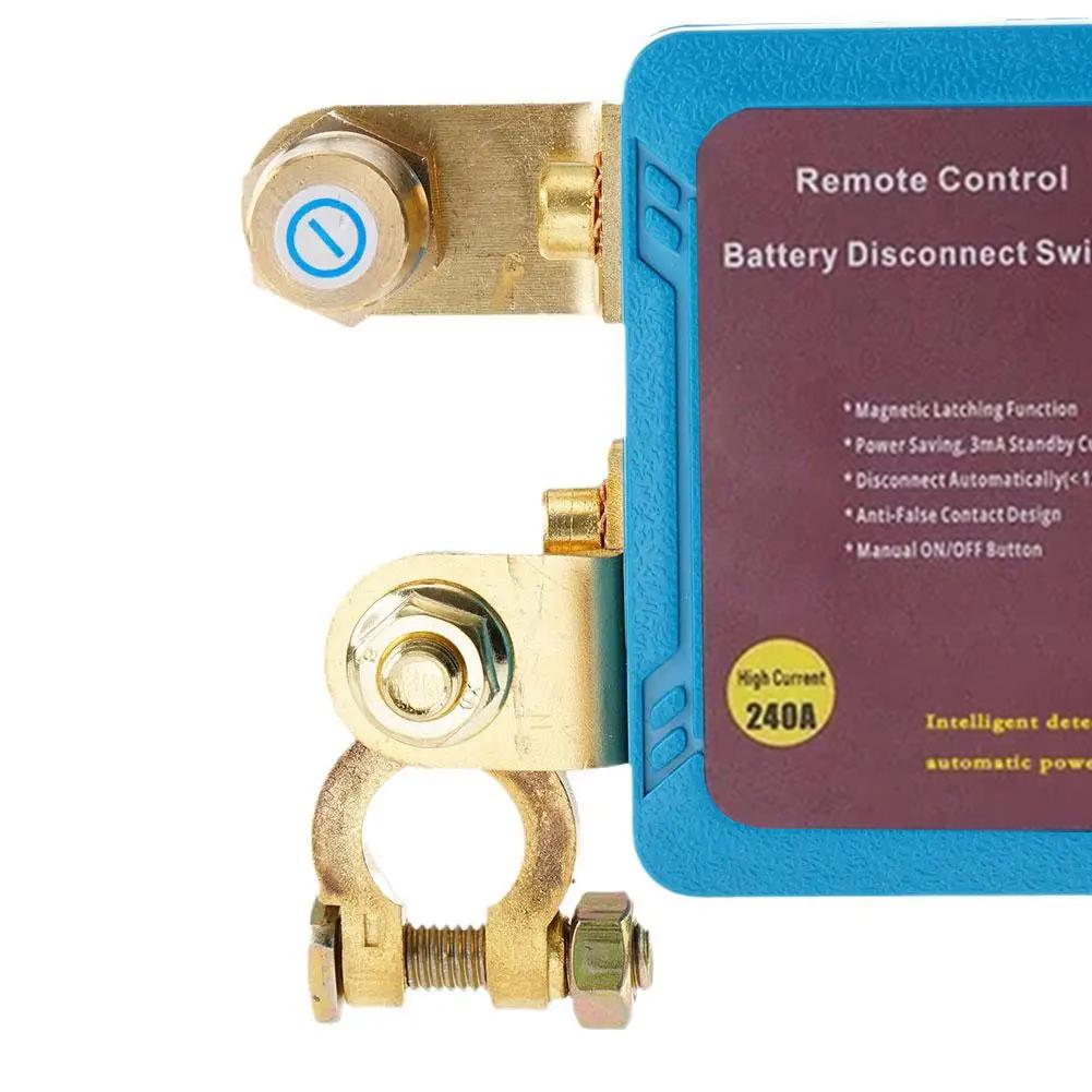 Car Remote Battery Disconnect Switch Automatic Power Shut Off Switch 12V 240A Remote Control Power Cut-off Switch