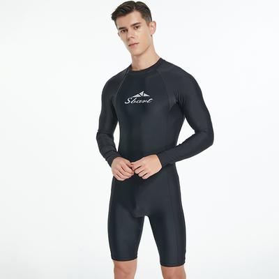 Men Lycra Rashguard Long Sleeves Shorts One-piece Diving Suits Surf Swimsuit Swimming Rash Guards Surfing Swimwear