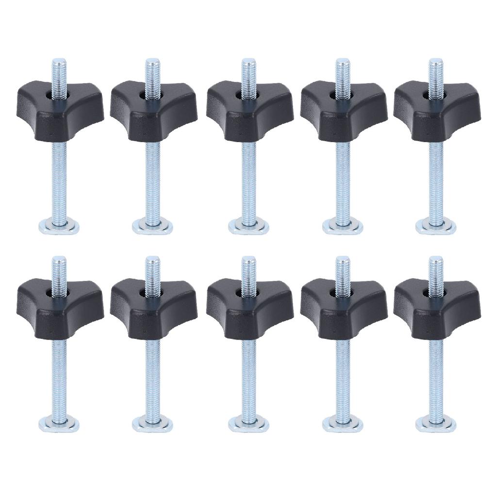 10 Sets T-Nuten-Knöpfe Edelstahl M8x100mm Gewindebolzen und Mutter-Unterlegscheiben-Kit für Holzbearbeitungs-Vorrichtung