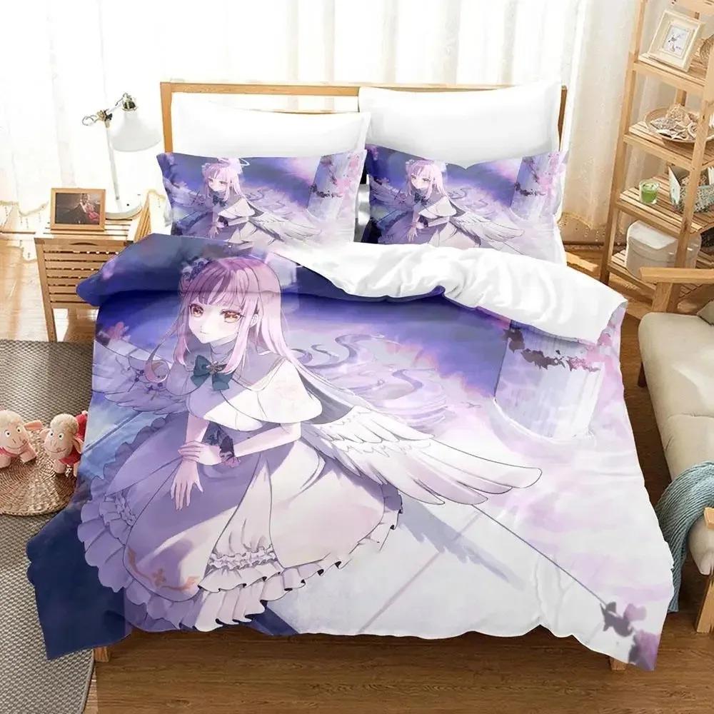 Anime Misono Mika Blue Archive Bedding Set Duvet Cover Bed Set Quilt Cover Pillowcase Comforter king Queen Size Boys Adult