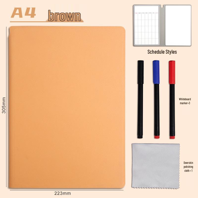 A4 Erasable Whiteboard Notebook: Portable A5 Writing & Memo Board for Learning and Drafting