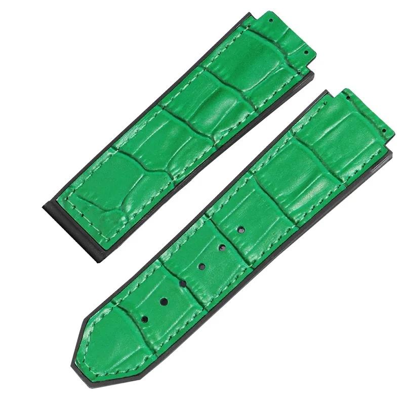 

Классический ремешок для часов Hublot Big Bang Series из натуральной кожи, наручный браслет, аксессуары для часов 26 мм-19 мм, мужской и женский ремешок для часов 26-19mm