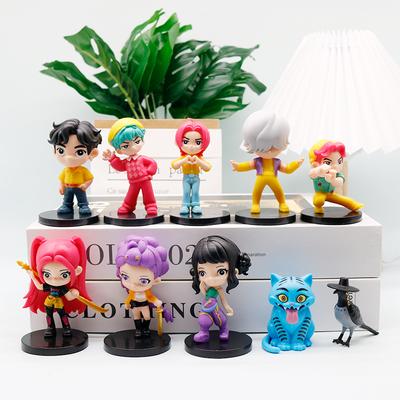 10pcs Kpop Demon Hunters Figure Toy Cartoon Rumi/Mira/Zoey Action Figure PVC Desktop Decoration Model Doll Toy Fans Gift