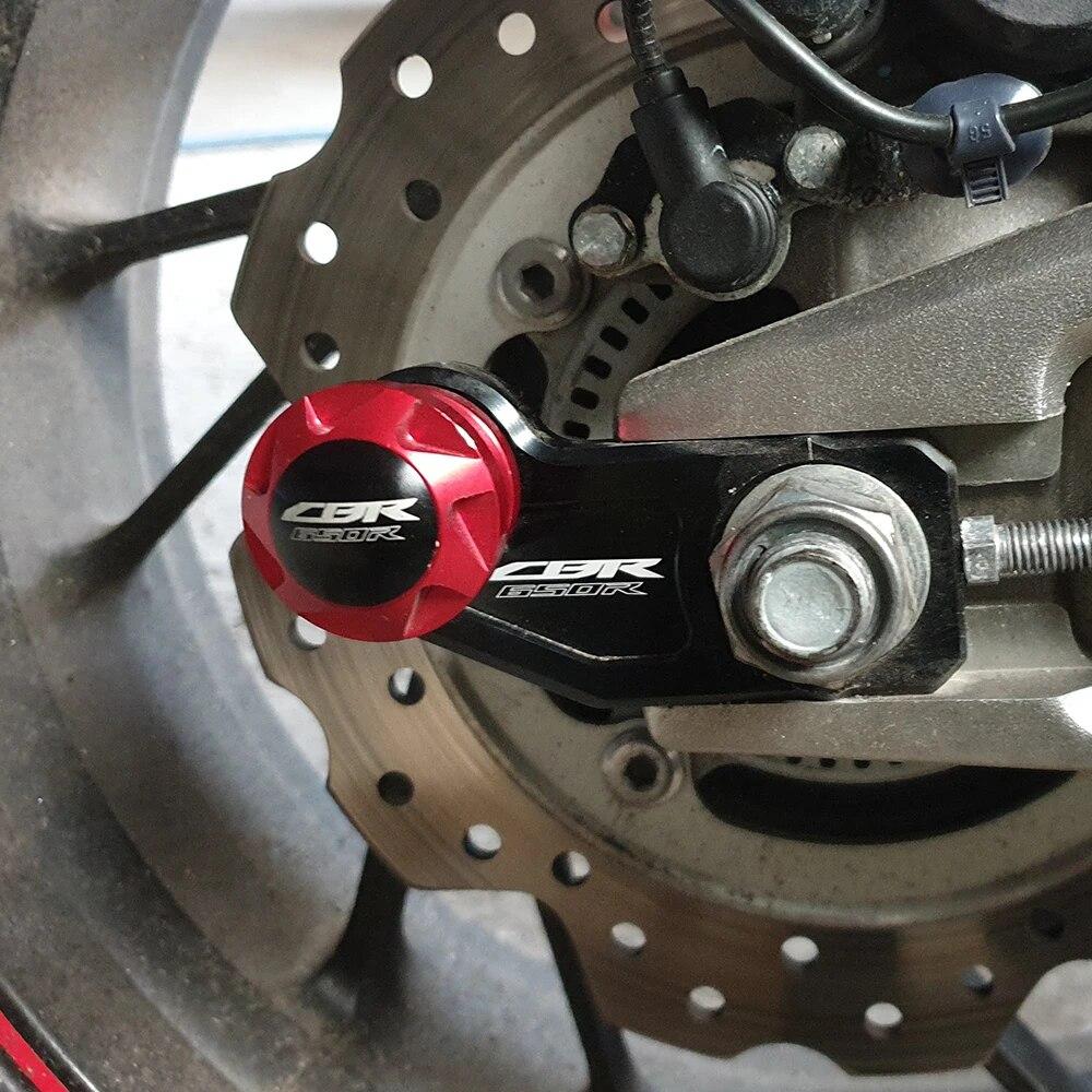 For Honda CBR650R CB650R CBR650F CB650F CBR 650R/650F CB 650R/650F Chain Adjustment Block Frame swingarm Spools sliders