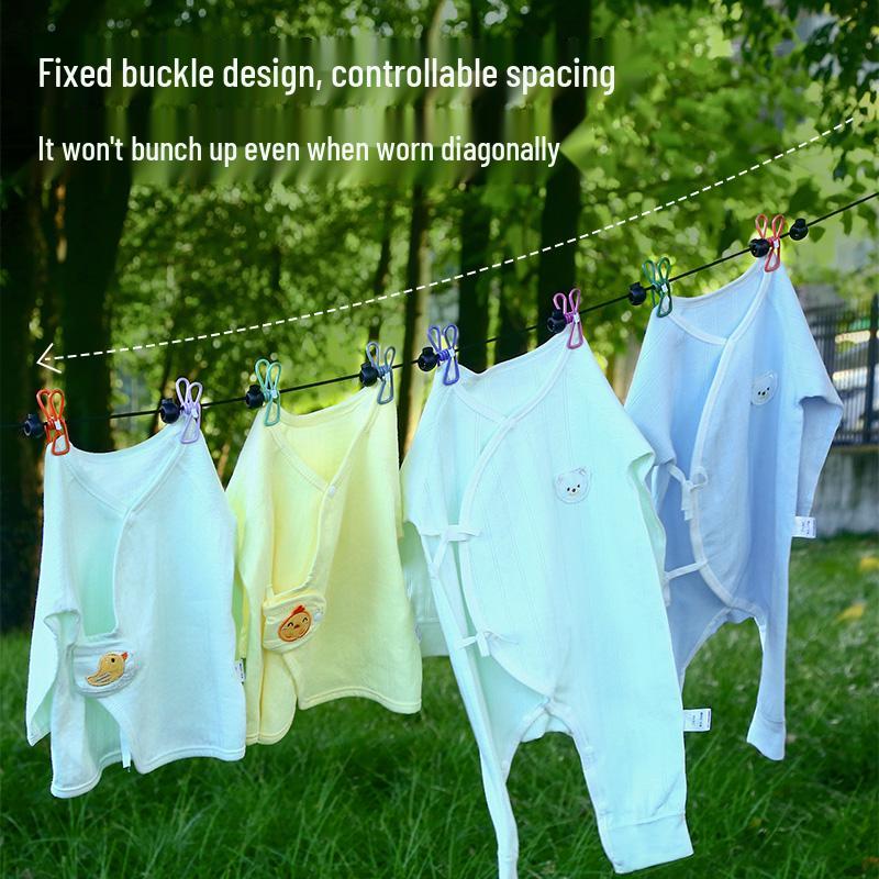 Durable No-Drill Windproof Clothesline for Indoor/Outdoor Use - Non-Slip Drying Rope for Travel, Dorms, and Quilt Drying.