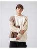 Unisex Color Block Striped Sweater - Japanese Style, Heavy Knit for Fall/Winter