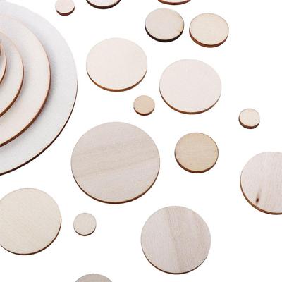 Birthday Circle Discs Wedding Wooden DIY Crafts Ornament Decor Wood Slices Wood Craft Painting Toys