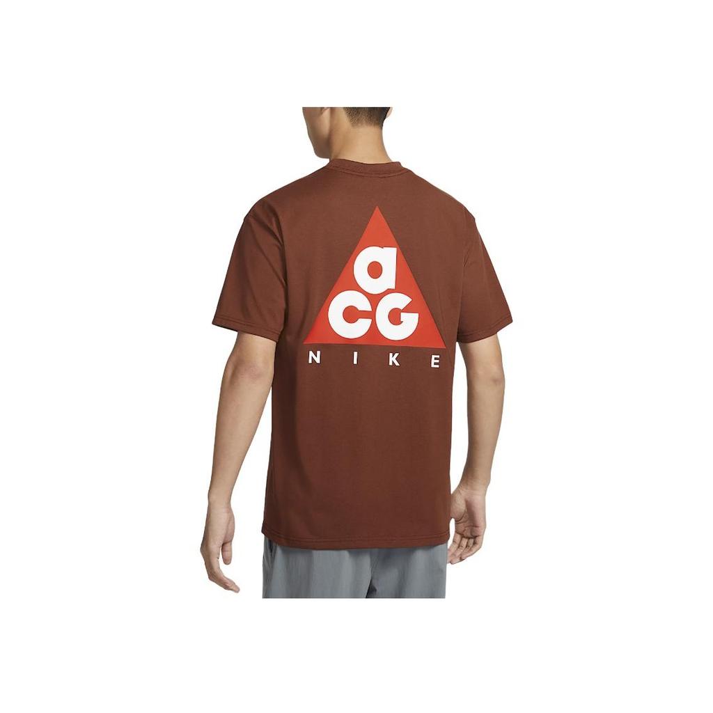 Nike ACG Loose Fit Round Neck Quick Dry Fashion Short Sleeve T-Shirt Men Tops Light-Brown Passionate-Red HJ0799245