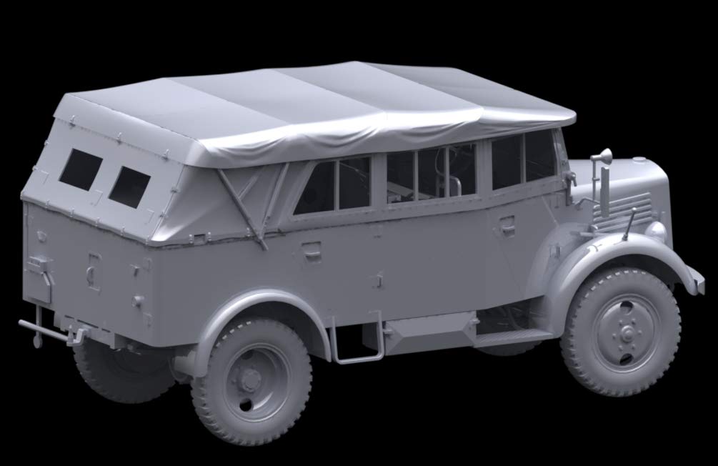 ICM German L1500A Troop Carrier Soft Top Plastic Model 1/35