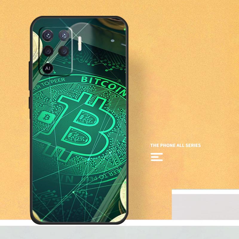 Bitcoins Coin Case For Oppo A74 A94 A54 A15 A17 A57 A6 A5 Pro A16 A76 A96 A40 A60 A80 A18 A38 A58 A78 A98