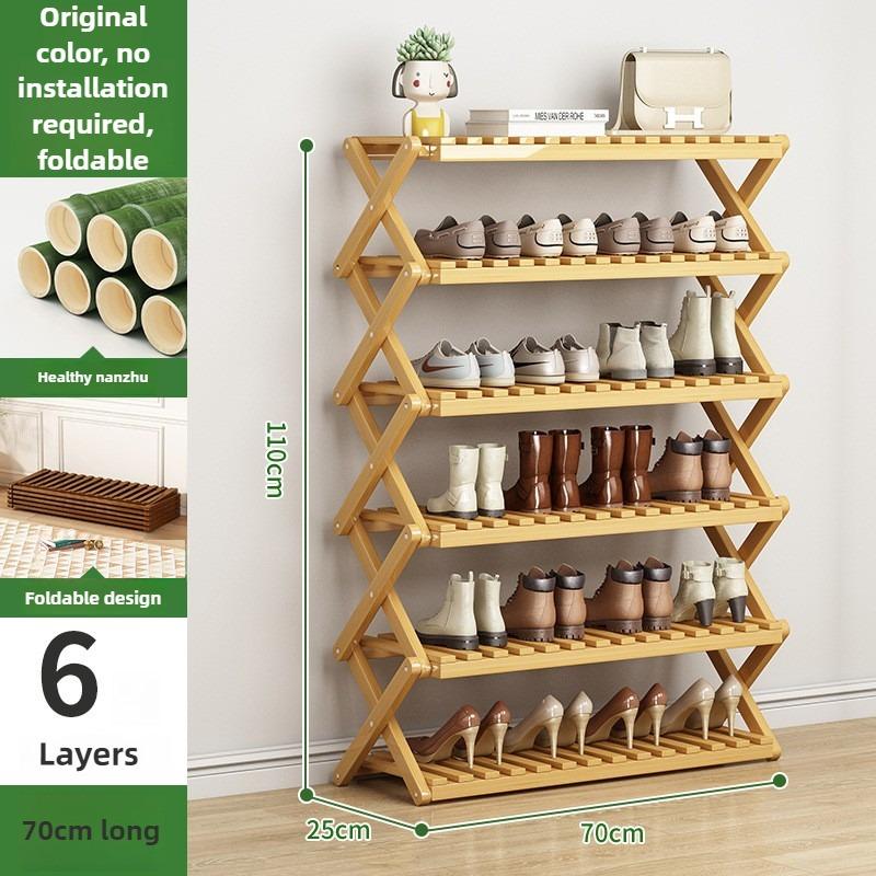 Portable Folding Shoe Rack, Required Space Saving Shoe Shelf for Dormitory Apartment Rental, Multi-Tier Shoe Organizer Storage