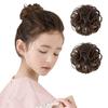 FESHFEN Bun Wig with Scrunchies, Set of 2, Curly Bun Hairpieces for Kids, Chignon, Shichi-Go-San, Yukata, Kimono, Hair Accessories, Curly Buns, Kids'