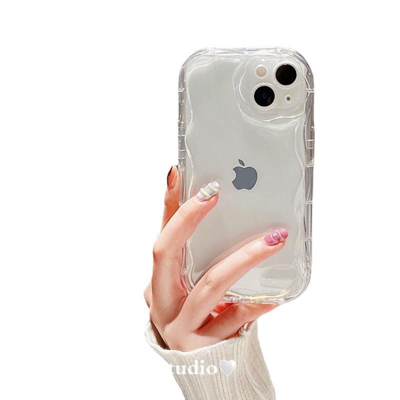 Applicable To VIVO X100 Cream Pattern Mobile Phone Case S17 New Transparent Y78Plus Fine Hole All-inclusive