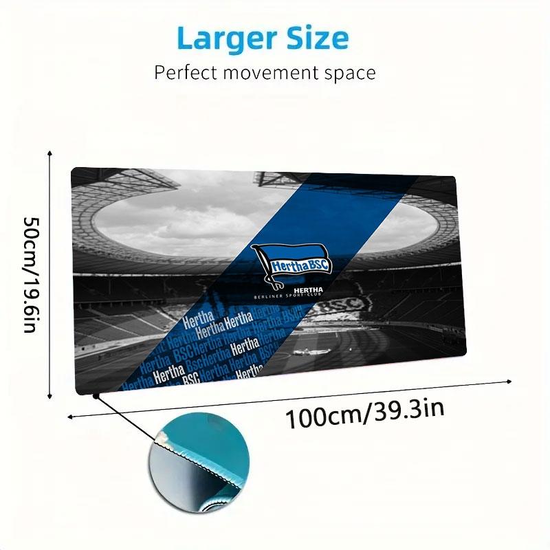 Hertha BSC Large Size Mouse Pad Large Gaming Table Cushion Non-slip Laptop Tablet Big Mousepad XXL Mat Mini PC Playmat With Lock edge