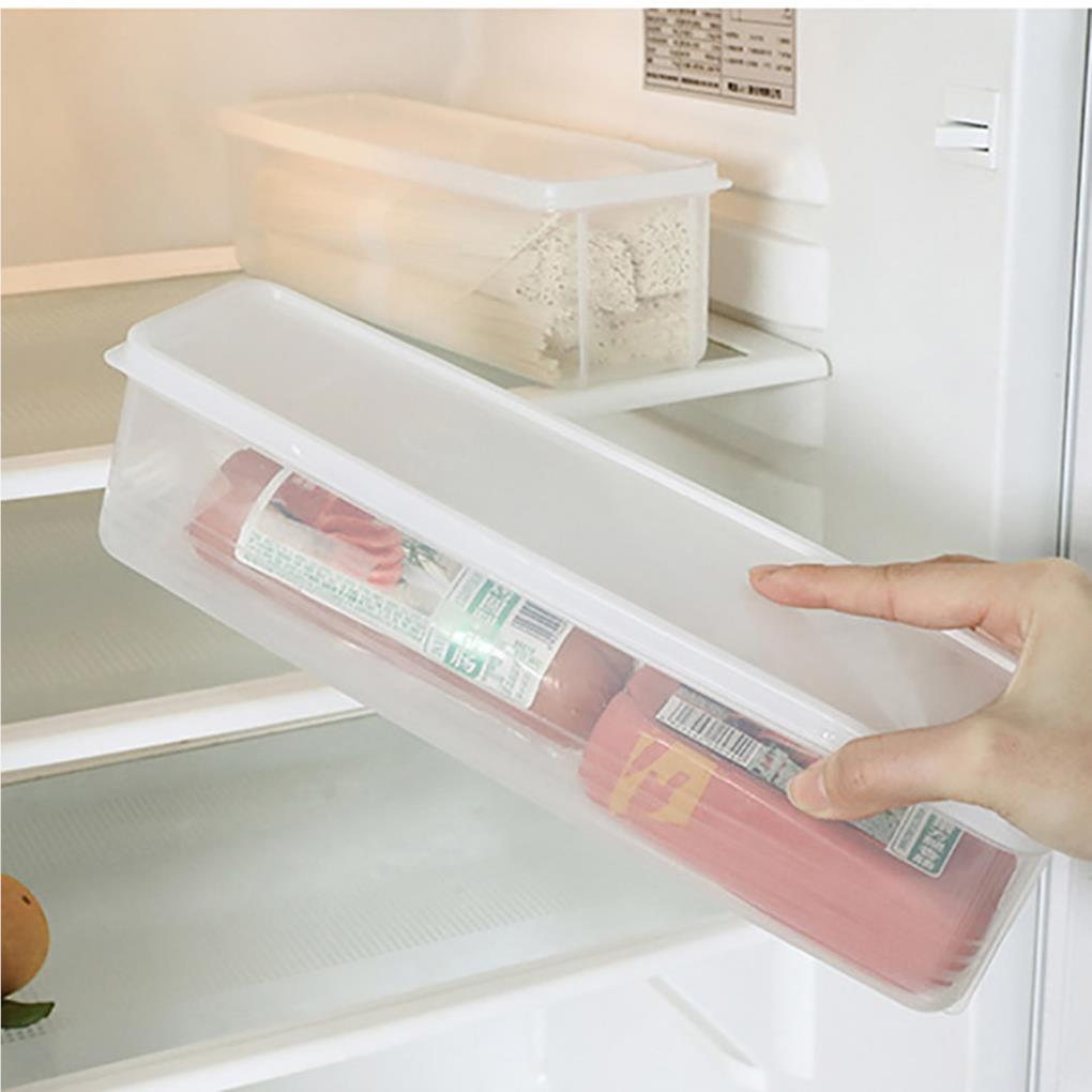 Home Rectangle Portable Noodle Storage Box Dumpling Spaghettis Chopsticks Fruit Organizer Large Capacity Container